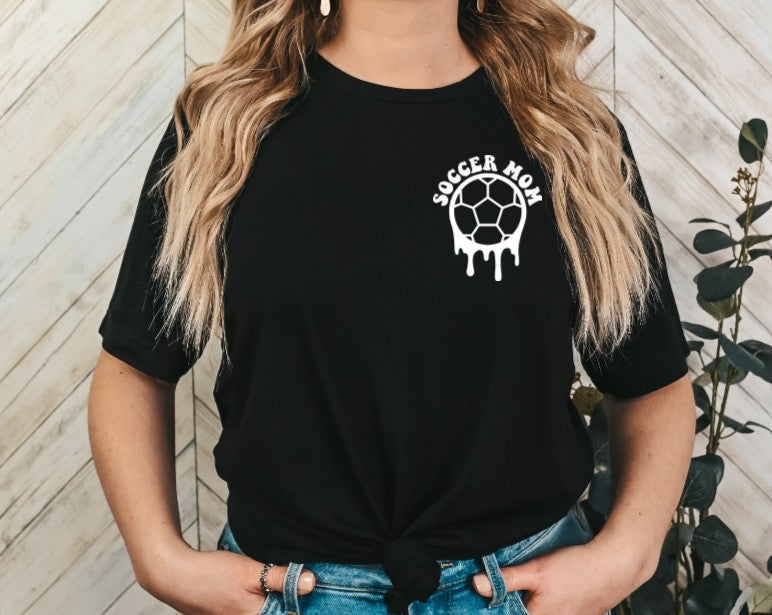 I'm Not Yelling Soccer Mom Voice Front & Back Tee Design