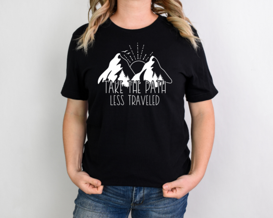 Take the path less traveled t-shirt